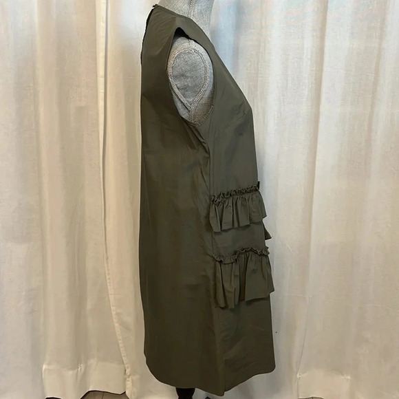 Cotton Dress Frill Detail Made In Italy, Size M - Picture 7 of 9